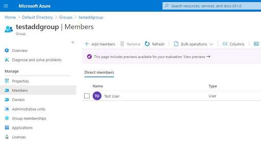 Azure Active Directory Group - Create Basic Group And Add Member